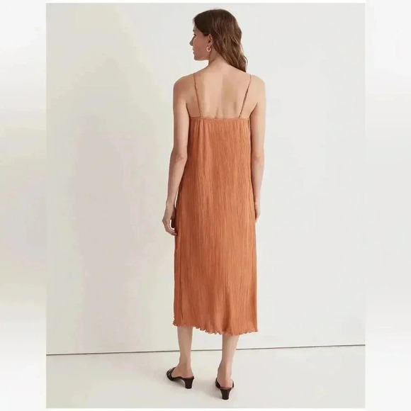 Madewell The Goldie Dress in Plissé Sunset Haze 6 NWT - Picture 3 of 11